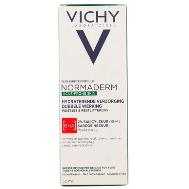 Vichy Normaderm Fluide Double Correction 50ml – Soins peau grasse, mixte et acné | Normaderm - Visage Tunisie | Miral Parapharma