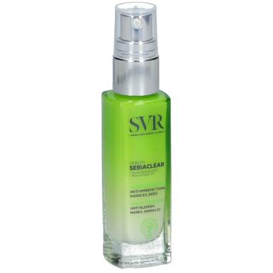 SVR Sebiaclear Serum 30ml – Soins peau grasse, mixte et acné / Peaux à imperfections | Sebiaclear - Visage Tunisie | Miral Parap