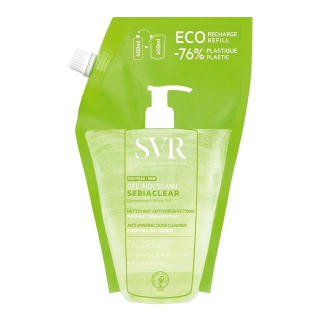 SVR Sebiaclear Gel Moussant Eco Recharge 400ml – Démaquillants, nettoyants visage / Gel, crème, huile | Sebiaclear - Visage Tuni