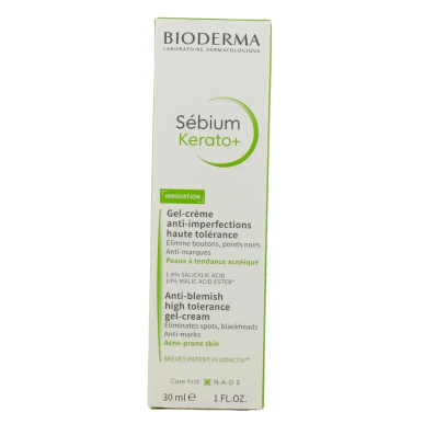 Bioderma Sébium Kerato+ Gel-Crème Anti-Imperfections 30ml – Soins peau grasse, mixte et acné / Peaux à imperfections | BIODERMA 