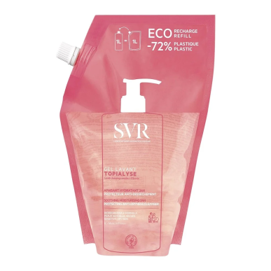 SVR Topialyse Gel Lavant Eco-Recharge 1L – Démaquillants, nettoyants visage / Gel, crème, huile | Marque de confiance - Visage T