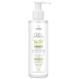 K-REINE Gel Nettoyant Matifiant Hydratant Peaux Grasses 200ml – Démaquillants, nettoyants visage / Gel, crème, huile | K-REINE -
