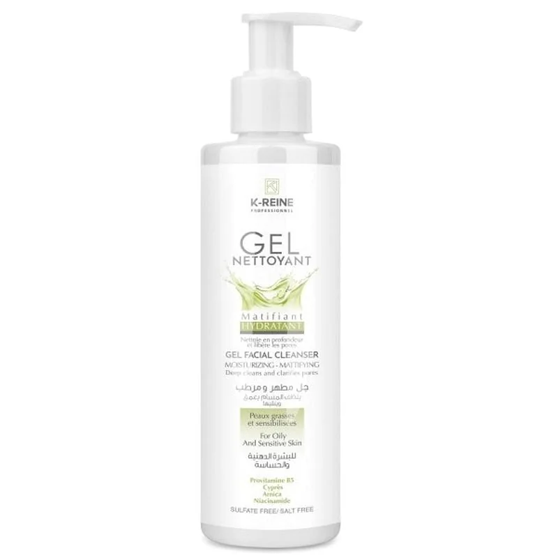 K-REINE Gel Nettoyant Matifiant Hydratant Peaux Grasses 200ml K-REINE Gel Nettoyant Matifiant Hydratant Peaux Grasses 200ml
