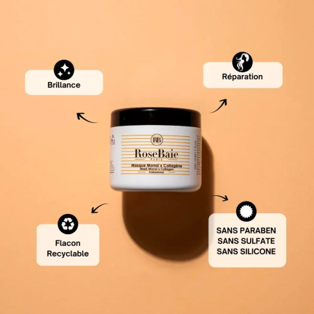RoseBaie Masque Monoï Collagène 500ml