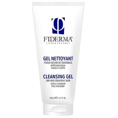 FIDERMA Gel Nettoyant Peaux Seches et Sensibles 200ml – Soins peau grasse, mixte et acné / Nettoyage | Fiderma - Visage Tunisie 