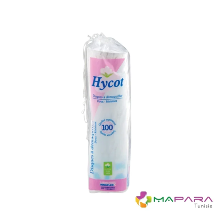 HYCOT Disques À Démaquiller 100 Disques – Yeux et Lèvres / Démaquillants yeux | Marque de confiance - Visage Tunisie | Miral Par