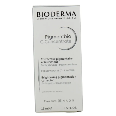 Bioderma Pigmentbio C-Concentrate 15ml – soins anti-taches et dépigmentants | BIODERMA - Visage Tunisie | Miral Parapharmacie