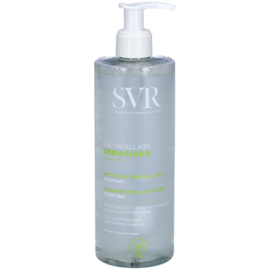 SVR Sebiaclear Eau Micellaire 400ml – Démaquillants, nettoyants visage / Eau micellaire, tonique,  | Sebiaclear - Visage Tunisie