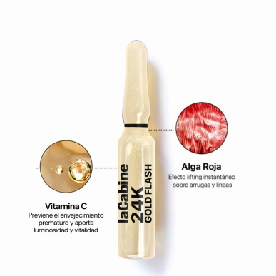 La Cabine 24K Gold Flash Édition Limitée 1 Ampoule – ÉCLAT DU TEINT | La Cabine - Visage Tunisie | Miral Parapharmacie