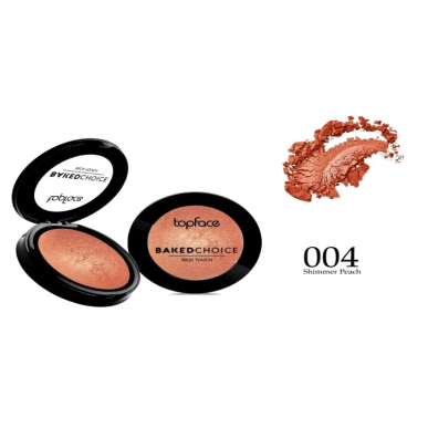 Topface Baked Choice Rich Touch Blush On Shimmer Peach 004 – Maquillage | Topface - Visage Tunisie | Miral Parapharmacie