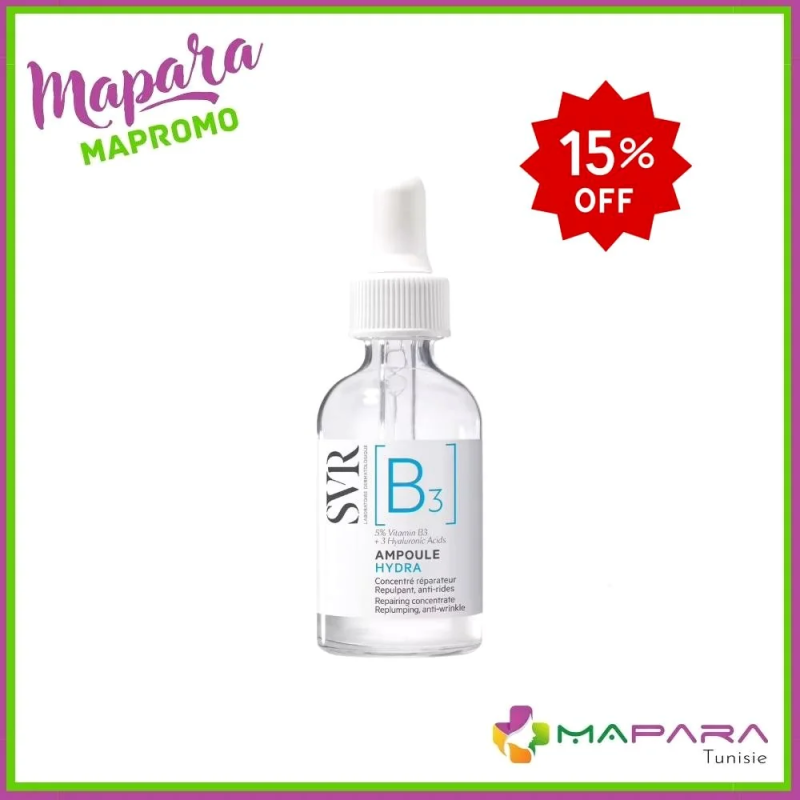 SVR Ampoule B HYDRA [B3] – Concentré Repulpant Anti-rides 30ML