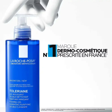 La Roche Posay Toleriane Gel Moussant Purifiant Apaisant Double Nettoyant 400ml – Démaquillants, nettoyants visage / Gel, crème,