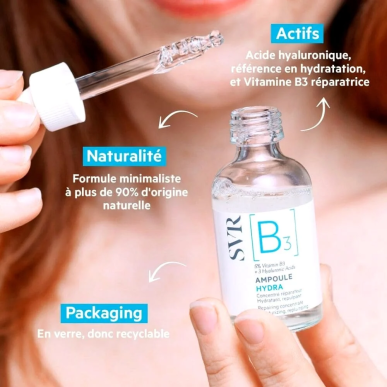 SVR Ampoule B HYDRA [B3] – Concentré Repulpant Anti-rides 30ML – Soins hydratants et nourrissants / Hydratants peaux sèches | SV