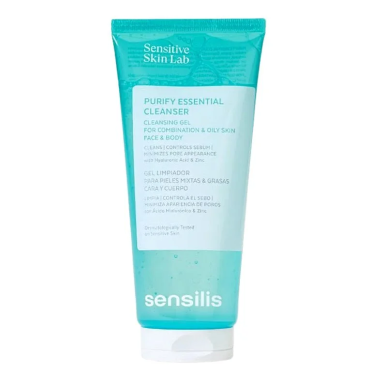 Sensilis Purify Essential Cleanser Gel Nettoyant 200ml – Démaquillants, nettoyants visage / Gel, crème, huile | SENSILIS - Visag