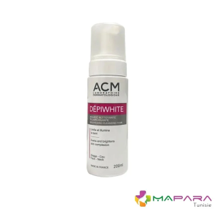 ACM Depiwhite Mousse Nettoyante Eclaircissante 200ml – Démaquillants, nettoyants visage / Lait, mousse, émulsion | ACM - Visage 