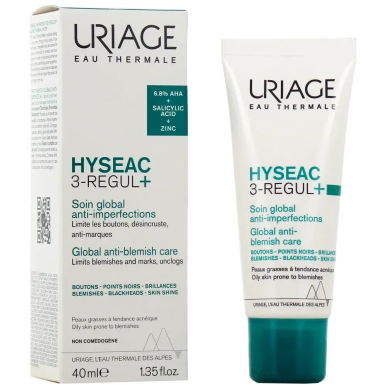 URIAGE HYSEAC 3 Regul + Soin Global Peaux Grasses à Imperfections 40ml – Soins peau grasse, mixte et acné | URIAGE - Visage Tuni