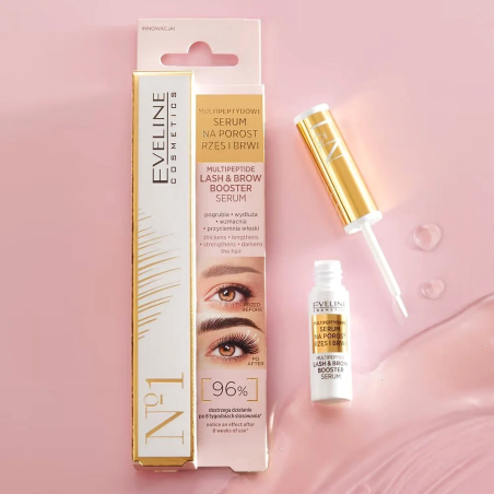 Eveline Serum aux Multipeptides pour Croissance des Cils et Sourcils 4ml