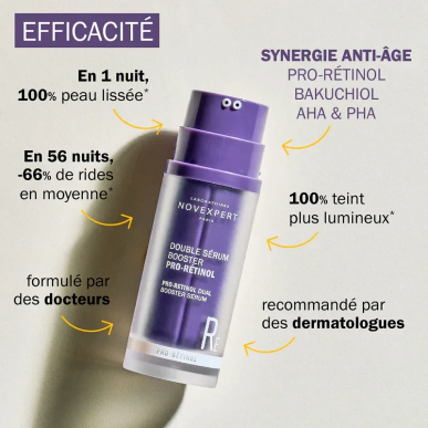 Novexpert Pro Retinol Double Sérum Booster 30ml – soins anti-âge et anti-rides / Serum anti âge et ride pour l | NOVEXPERT - Vis