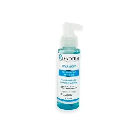 Rivaderm Riva Acne Gel Nettoyant 100ml – Démaquillants, nettoyants visage / Gel, crème, huile | Rivaderm - Visage Tunisie | Mira