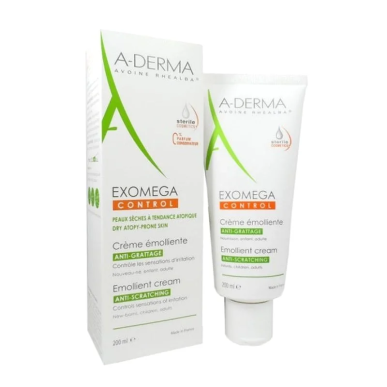A-DERMA EXOMEGA Creme Emolliente Control 200ml – Soins hydratants et nourrissants | ADERMA - Visage Tunisie | Miral Parapharmaci