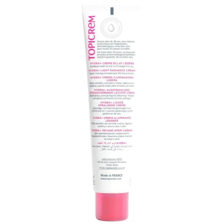 Topicrem HYDRA+ Crème Hydratante Éclat Légère 40ml