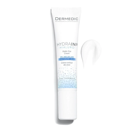 Dermedic Hydrain 3 Creme Yeux 15ml – Yeux et Lèvres / Contour des yeux | DERMEDIC - Visage Tunisie | Miral Parapharmacie