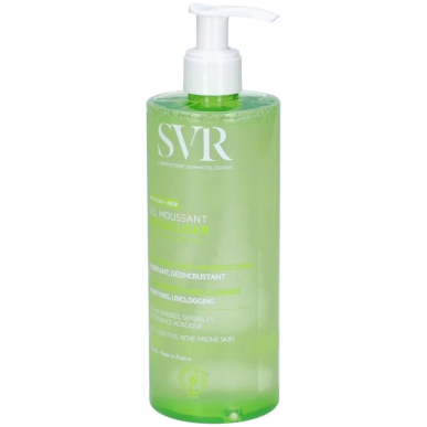 SVR Sebiaclear Gel Moussant 400ml – Soins peau grasse, mixte et acné / Nettoyage | Sebiaclear - Visage Tunisie | Miral Parapharm