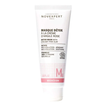 Novexpert Masque Détox à la Crème d’Argile Rose 75ml – Masques visage et gommage | NOVEXPERT - Visage Tunisie | Miral Parapharma