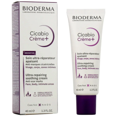 Bioderma Cicabio Crème+ Soin Ultra-Réparateur Apaisant 40ml – soins des cicatrices | BIODERMA - Visage Tunisie | Miral Parapharm
