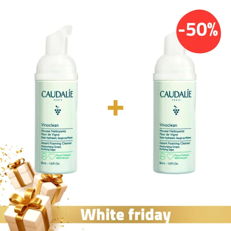 Caudalie Vinoclean Mousse Nettoyante Fleur de Vigne Lot de 2 x 150ml (-50%) – Démaquillants, nettoyants visage / Lait, mousse, é