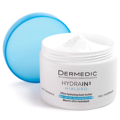 Dermedic Hydrain 3 Beurre à l’Acide Hyaluronique pour Corps 225ml – Soins hydratants et nourrissants / hydratants toutes peaux |