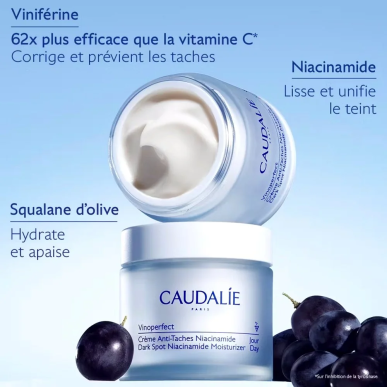 Caudalie Vinoperfect Creme Eclat Anti-Taches 50ml – soins anti-taches et dépigmentants | Caudalie - Visage Tunisie | Miral Parap