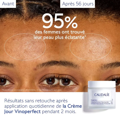 Caudalie Vinoperfect Creme Eclat Anti-Taches 50ml – soins anti-taches et dépigmentants | Caudalie - Visage Tunisie | Miral Parap
