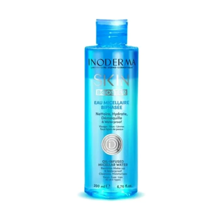Inoderma Skin Booster Eau Micellaire Biphasee 200 ml – Soins peau grasse, mixte et acné / Nettoyage | INODERMA - Visage Tunisie 