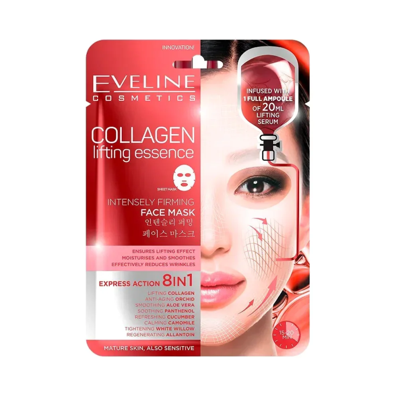 Eveline Masque Visage Intensément Raffermissant au Collagène Eveline Masque Visage Intensément Raffermissant au Collagène