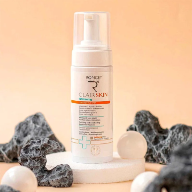 Roncey Clairskin Mousse Nettoyante Eclaircissante 150ml – Démaquillants, nettoyants visage / Lait, mousse, émulsion | Roncey - V