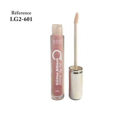 Azal Lip Gloss Glitter Attack 601 5ml – Maquillage / Rouge à lèvres et crayon | Azal - Visage Tunisie | Miral Parapharmacie