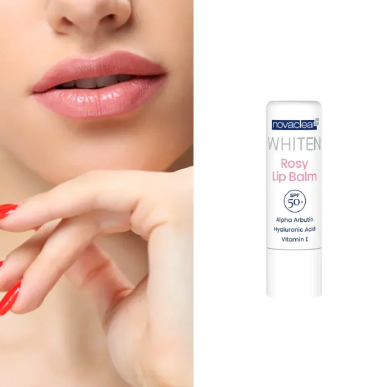 Novaclear Whiten Rosy Lip Balm SPF50+ – Yeux et Lèvres / Sticks baumes lèvres et réparateurs | NOVACLEAR - Visage Tunisie | Mira