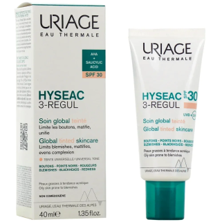 Uriage Hyseac 3 Regul Soin Global Teinté SPF30 40ml – Soins peau grasse, mixte et acné | URIAGE - Visage Tunisie | Miral Parapha