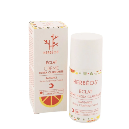 HERBÉOS Crème Hydra Clarifiante Éclat Nuit Peaux Normales à Sèches 50 ml – Soins hydratants et nourrissants / Hydratants peaux s