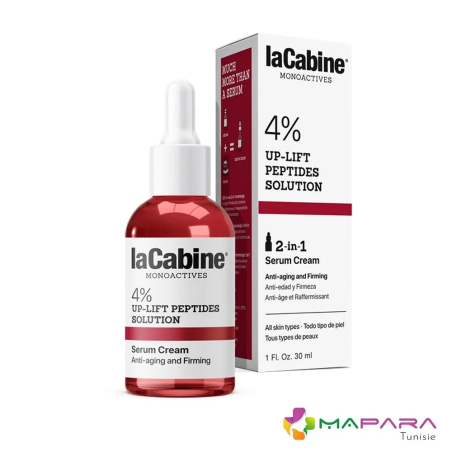 La Cabine Monoactives 4% Up-Lift Peptides Sérum Crème 30ml – soins anti-âge et anti-rides | La Cabine - Visage Tunisie | Miral P
