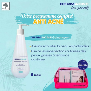 Dermacne Trousse Acné – Soins peau grasse, mixte et acné | Vital - Visage Tunisie | Miral Parapharmacie