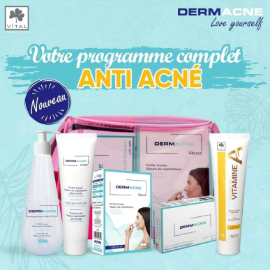 Dermacne Trousse Acné – Soins peau grasse, mixte et acné | Vital - Visage Tunisie | Miral Parapharmacie
