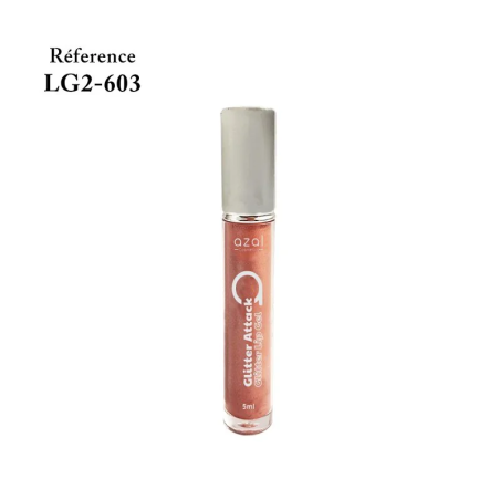Azal Lip Gloss Glitter Attack 603 5ml – Maquillage / Rouge à lèvres et crayon | Azal - Visage Tunisie | Miral Parapharmacie