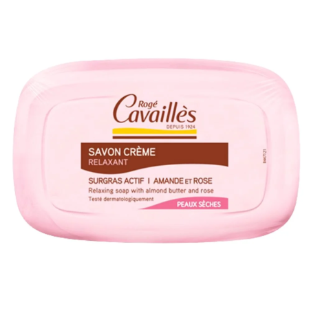 Roge Cavailles Savon Crème Amande et Rose 115g – Anti tâches / Savons | Roge Cavailles - Visage Tunisie | Miral Parapharmacie