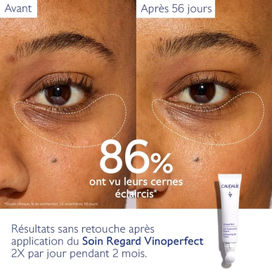 Caudalie Vinoperfect Soin Éclaircissant Regard 15ml – Yeux et Lèvres / Contour des yeux | Caudalie - Visage Tunisie | Miral Para