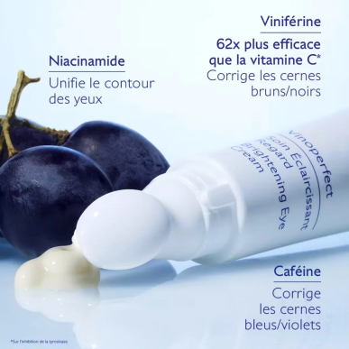 Caudalie Vinoperfect Soin Éclaircissant Regard 15ml – Yeux et Lèvres / Contour des yeux | Caudalie - Visage Tunisie | Miral Para