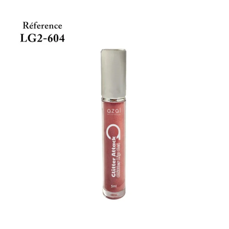 Azal Lip Gloss Glitter Attack 604 5ml – Maquillage / Rouge à lèvres et crayon | Azal - Visage Tunisie | Miral Parapharmacie