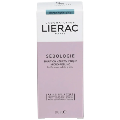 LIERAC Sebologie Solution Keratolytique Correction Imperfections 100ml – Soins peau grasse, mixte et acné / Peaux à imperfection