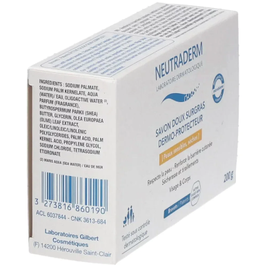 Neutraderm Savon Doux Surgras Dermo-Protecteur 200g – Anti tâches / Savons | Neutraderm - Visage Tunisie | Miral Parapharmacie